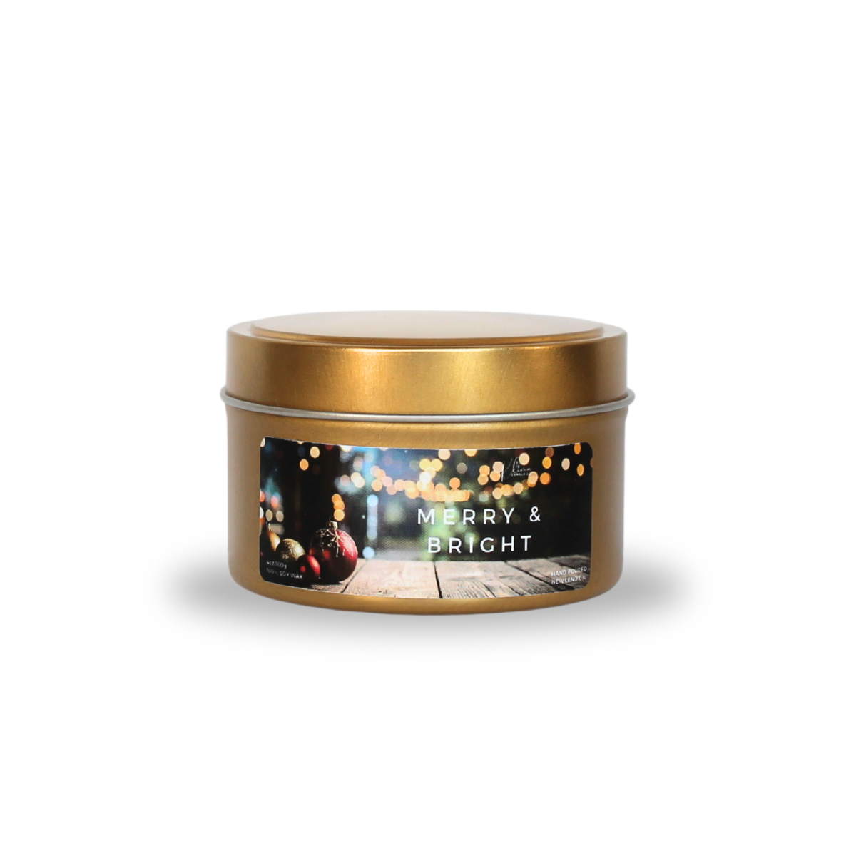 Merry & Bright Wickless Candle – Sparkling Citrus, Berries & Holiday Glow
