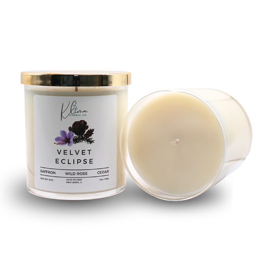Velvet Eclipse Candle – Saffron, Rose & Cashmere Musk