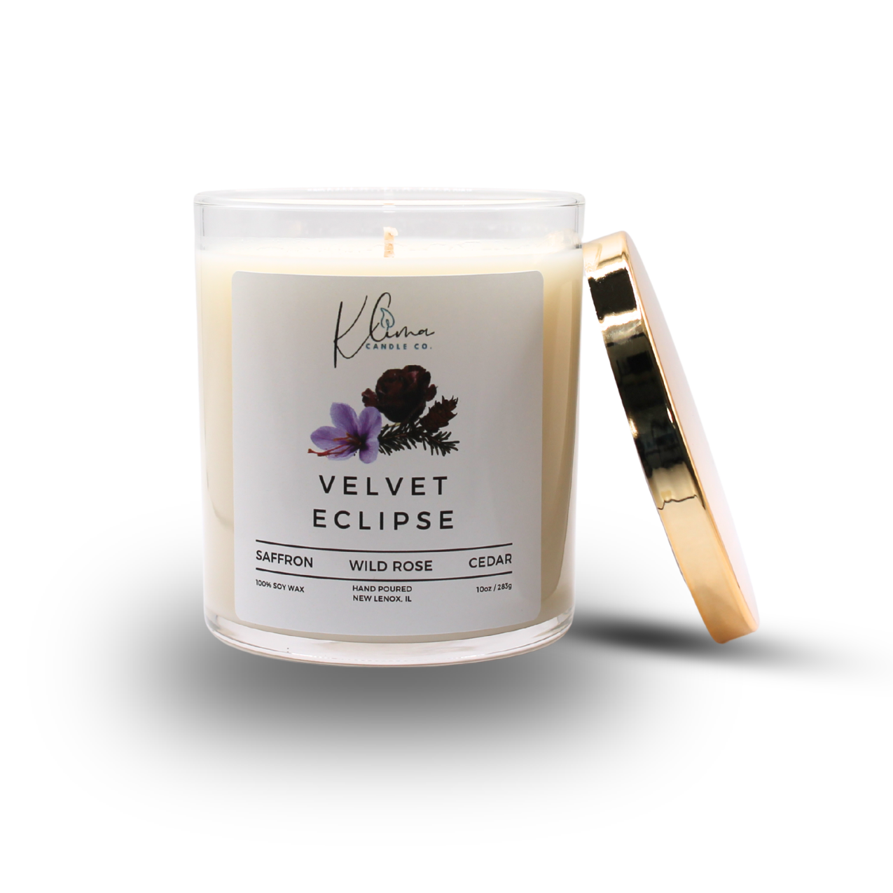 Velvet Eclipse Candle – Saffron, Rose & Cashmere Musk