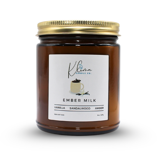 Cozy Ember Candle – Vanilla, Woods & Creamy Amber