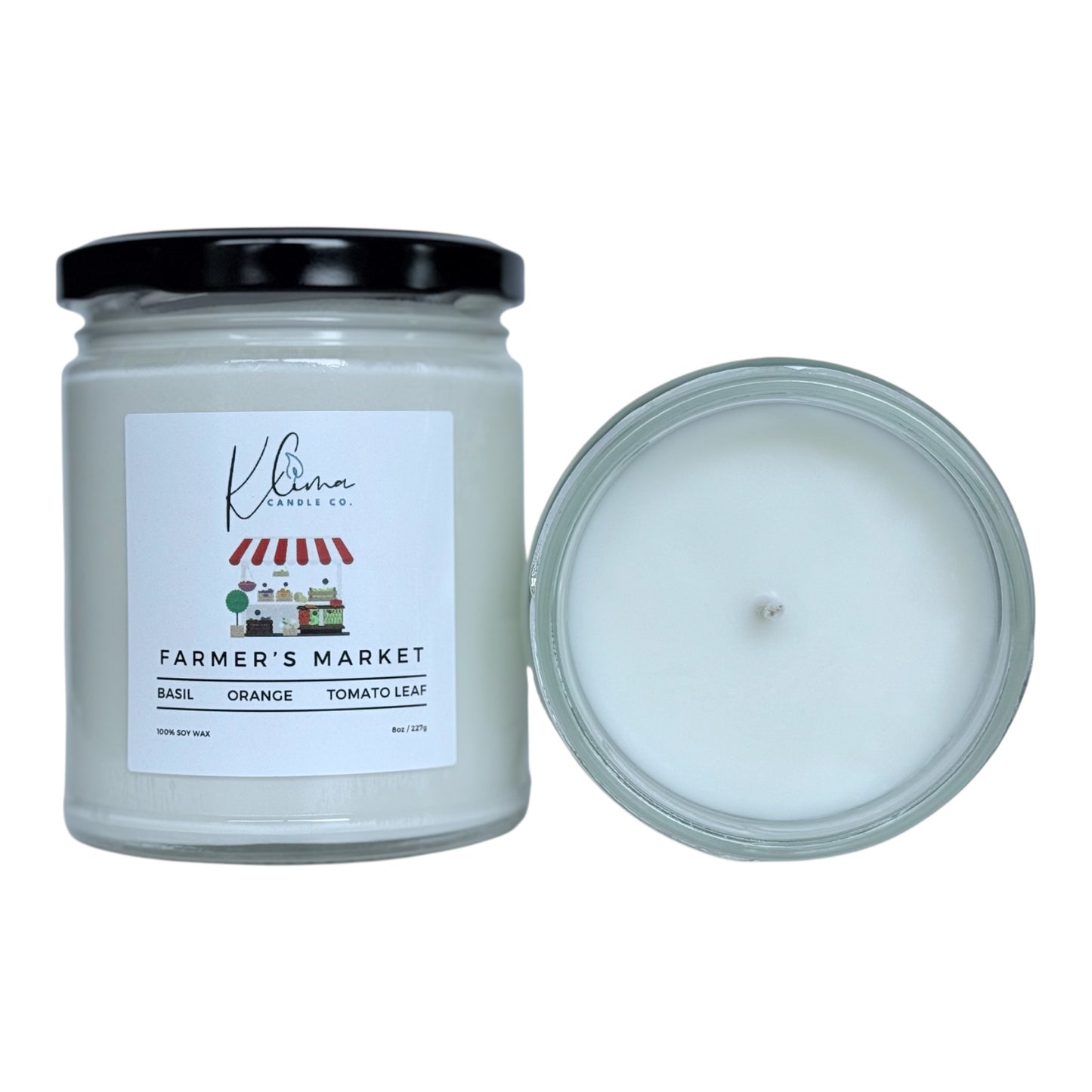 Clementine & Basil Candle – Bright, Herbal & Fresh