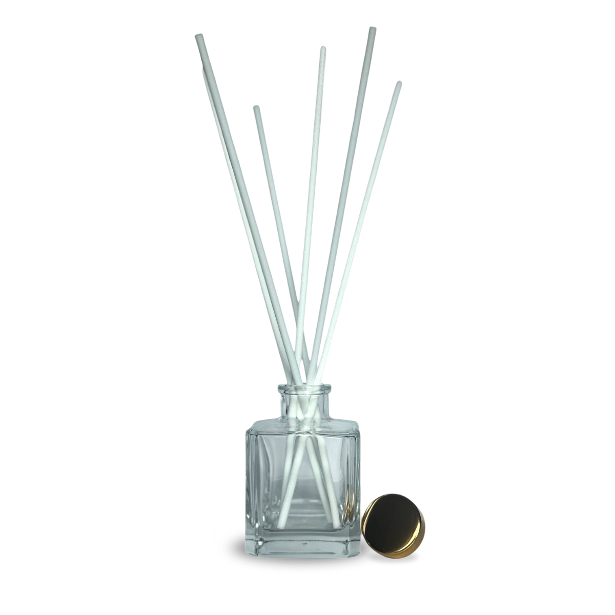 Elevate your bathroom or small space with a stylish, flameless reed diffuser. Featuring a VOC-compliant base, modern fiber reeds, and a sleek cube bottle, it delivers clean, consistent fragrance all day long.