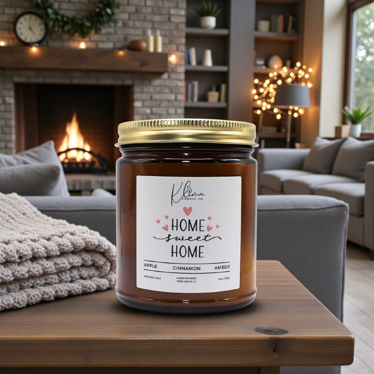 Home Sweet Home Candle – Apple, Cinnamon & Vanilla