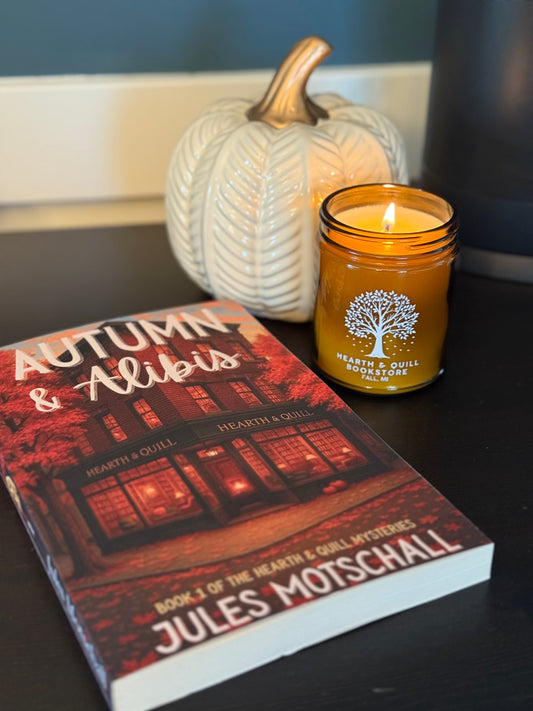 Autumn & Alibis + Hearth & Quill Candle Bundle | Exclusive Cozy Mystery & Candle