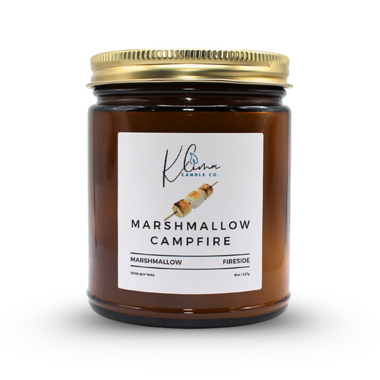 Cozy up with the Marshmallow Campfire Candle — a smoky-sweet blend of marshmallow, vanilla, and sugar.