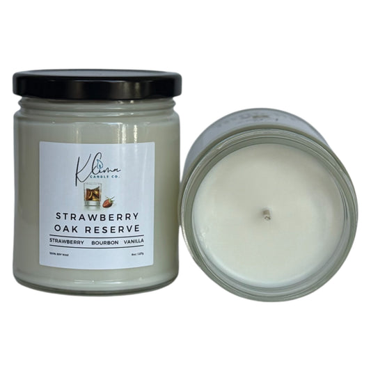 Strawberry Oak Reserve Candle – Bourbon, Strawberry & Vanilla