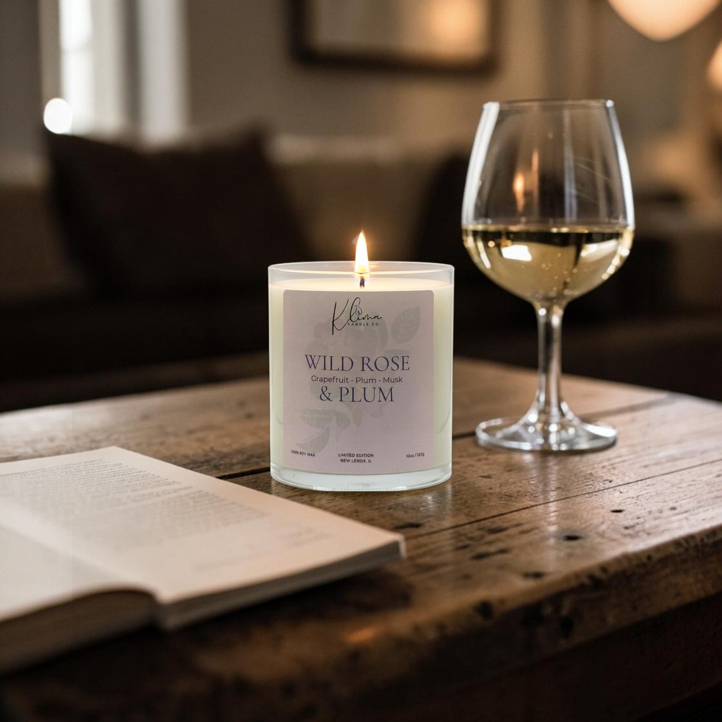 Wild Rose & Plum Candle – Rose, Plum & Vanilla