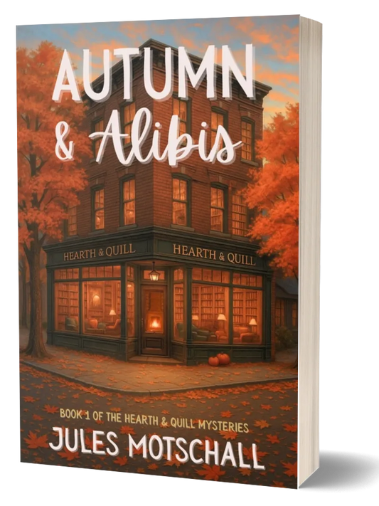 Autumn & Alibis Book by Jules Motschall | Cozy Fall Mystery