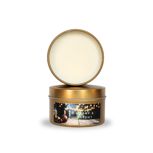 Merry & Bright Wickless Candle – Sparkling Citrus, Berries & Holiday Glow