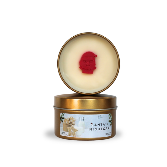 Santa’s Nightcap Wickless Candle – Warm Rum, Spice & Holiday Sweetness