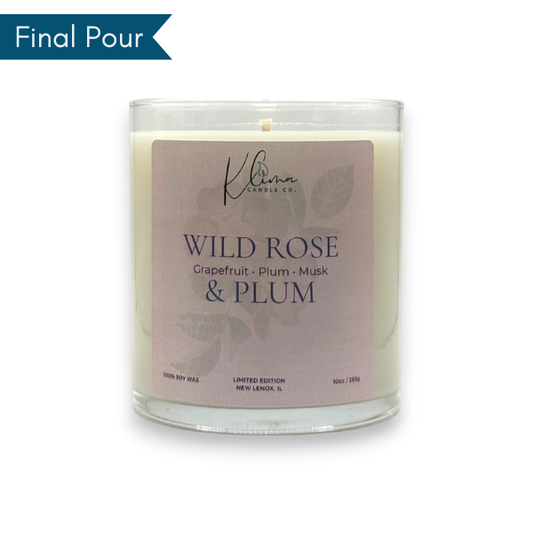 Wild Rose & Plum Candle – Rose, Plum & Vanilla
