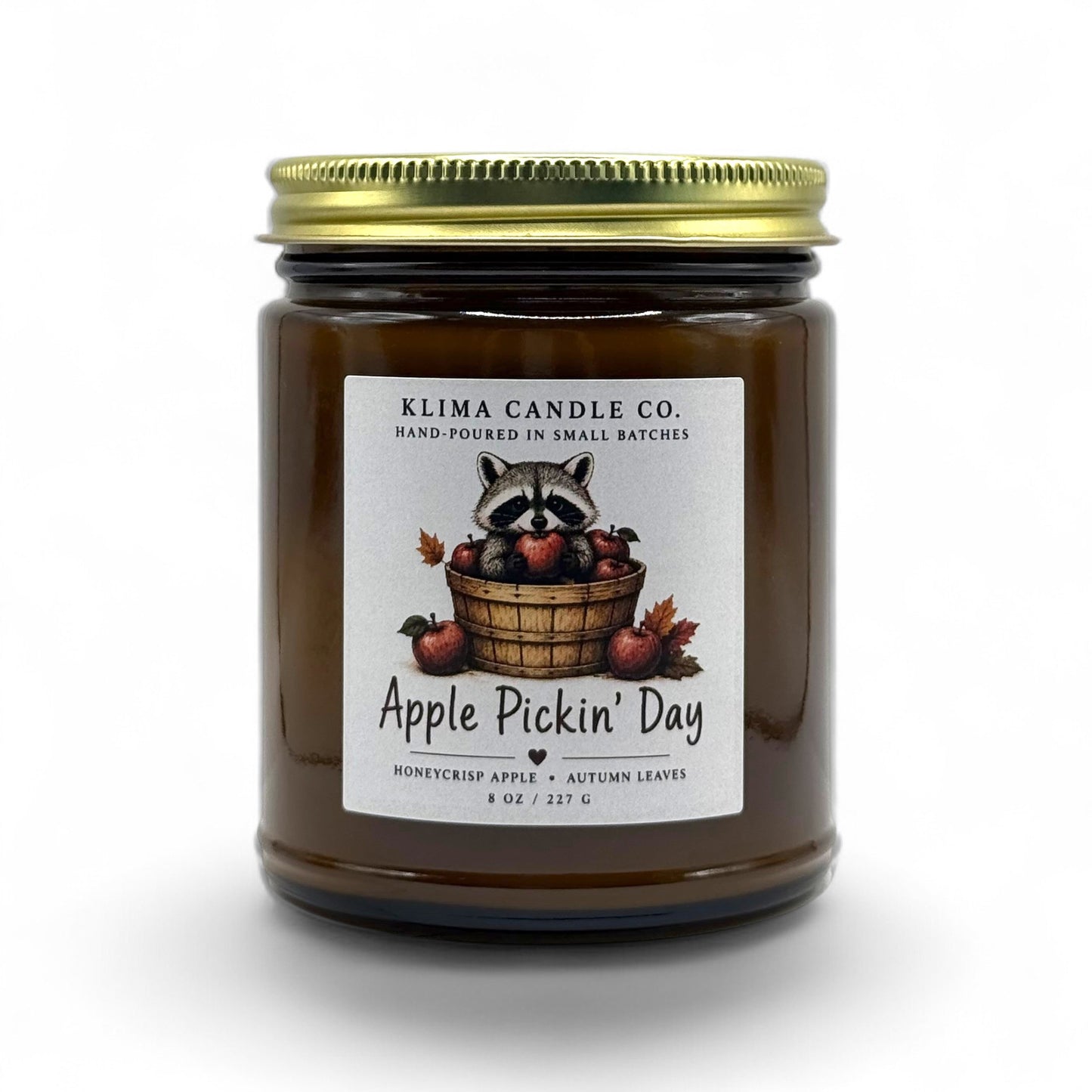Apple Pickin’ Day Candle – Honeycrisp Apple & Autumn Leaves