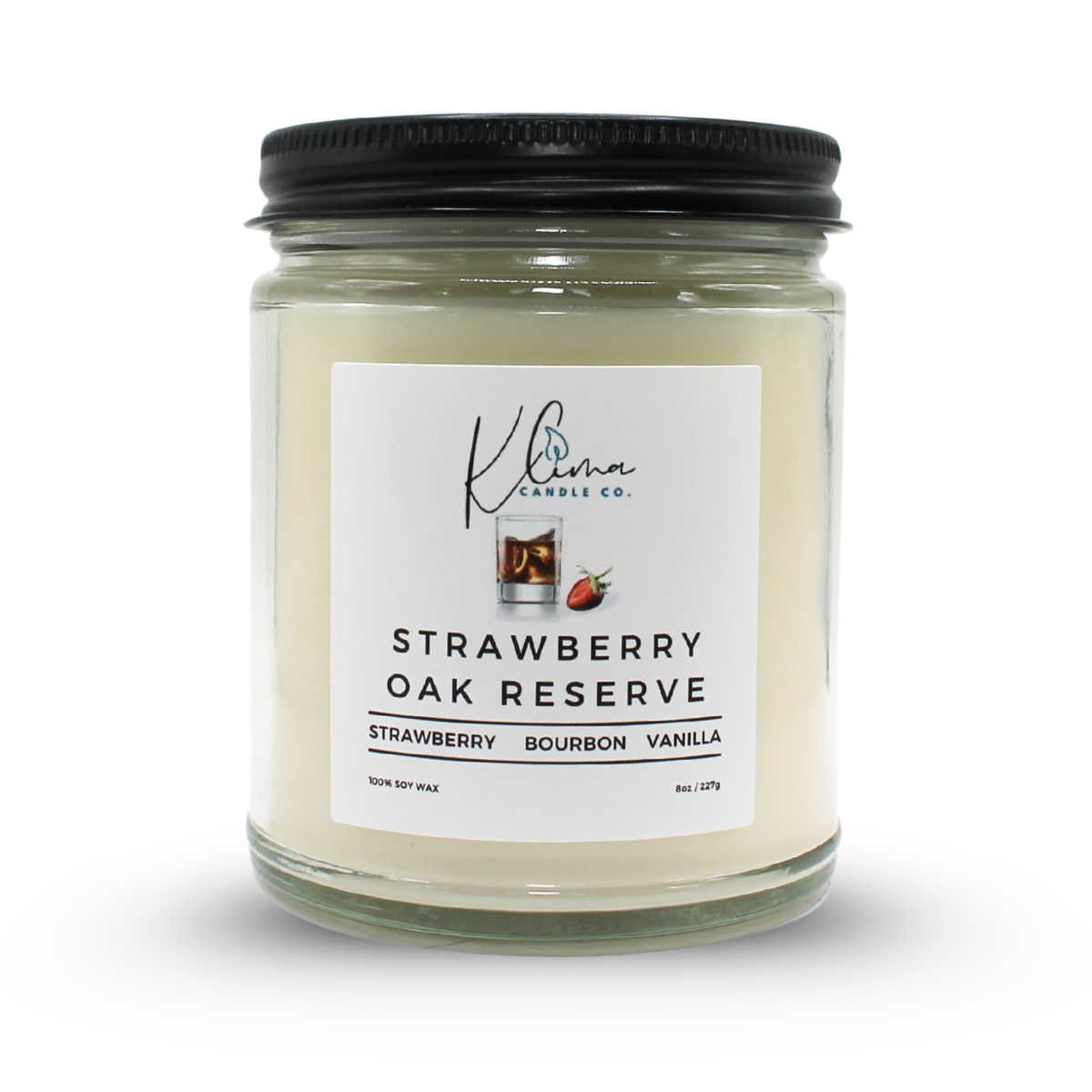 Strawberry Oak Reserve Candle – Bourbon, Strawberry & Vanilla
