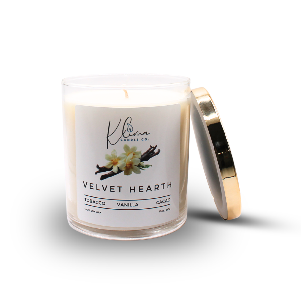 Velvet Hearth Candle – Spiced Tobacco, Vanilla & Cacao