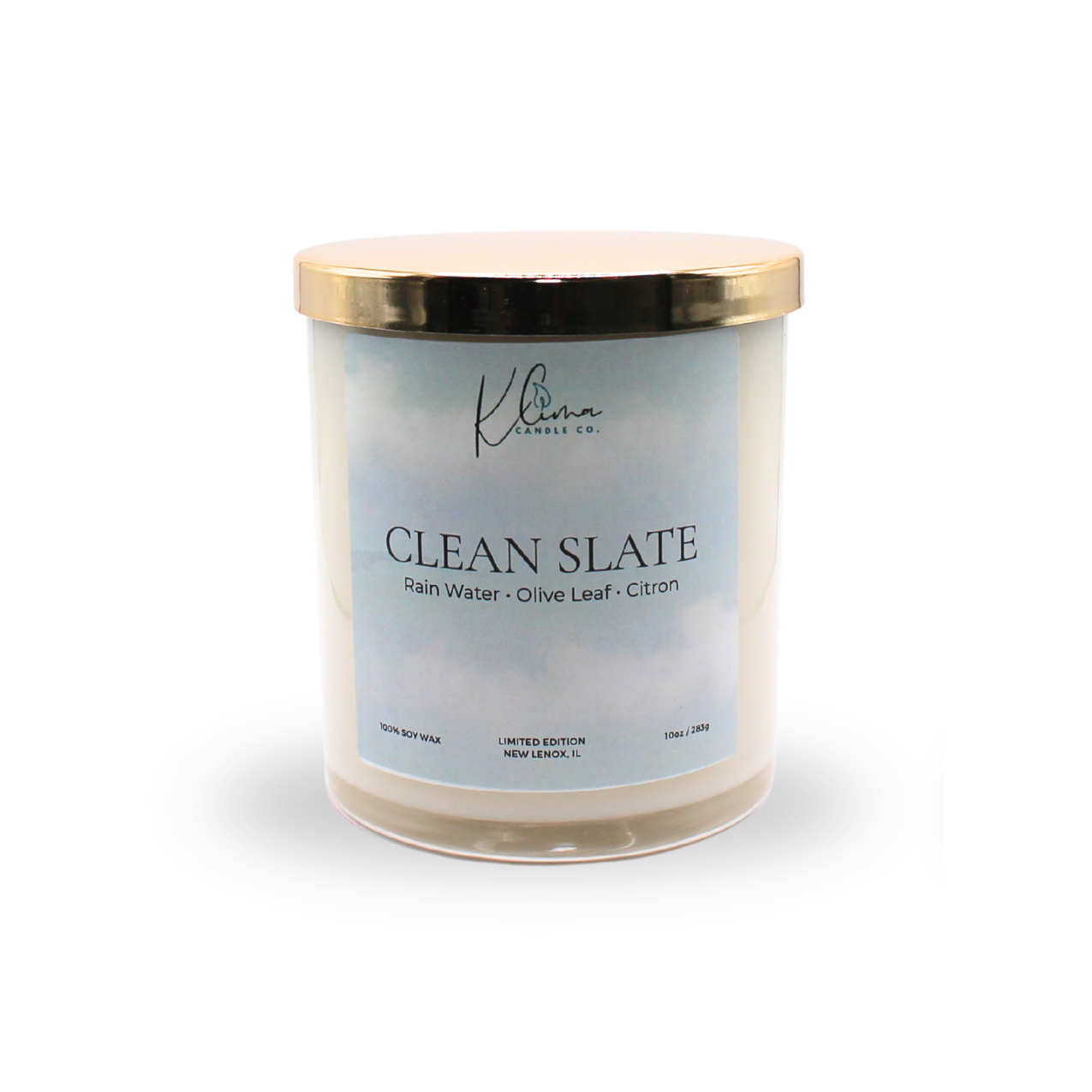 Clean Slate Candle – Rain Water, Olive Leaf & Citron