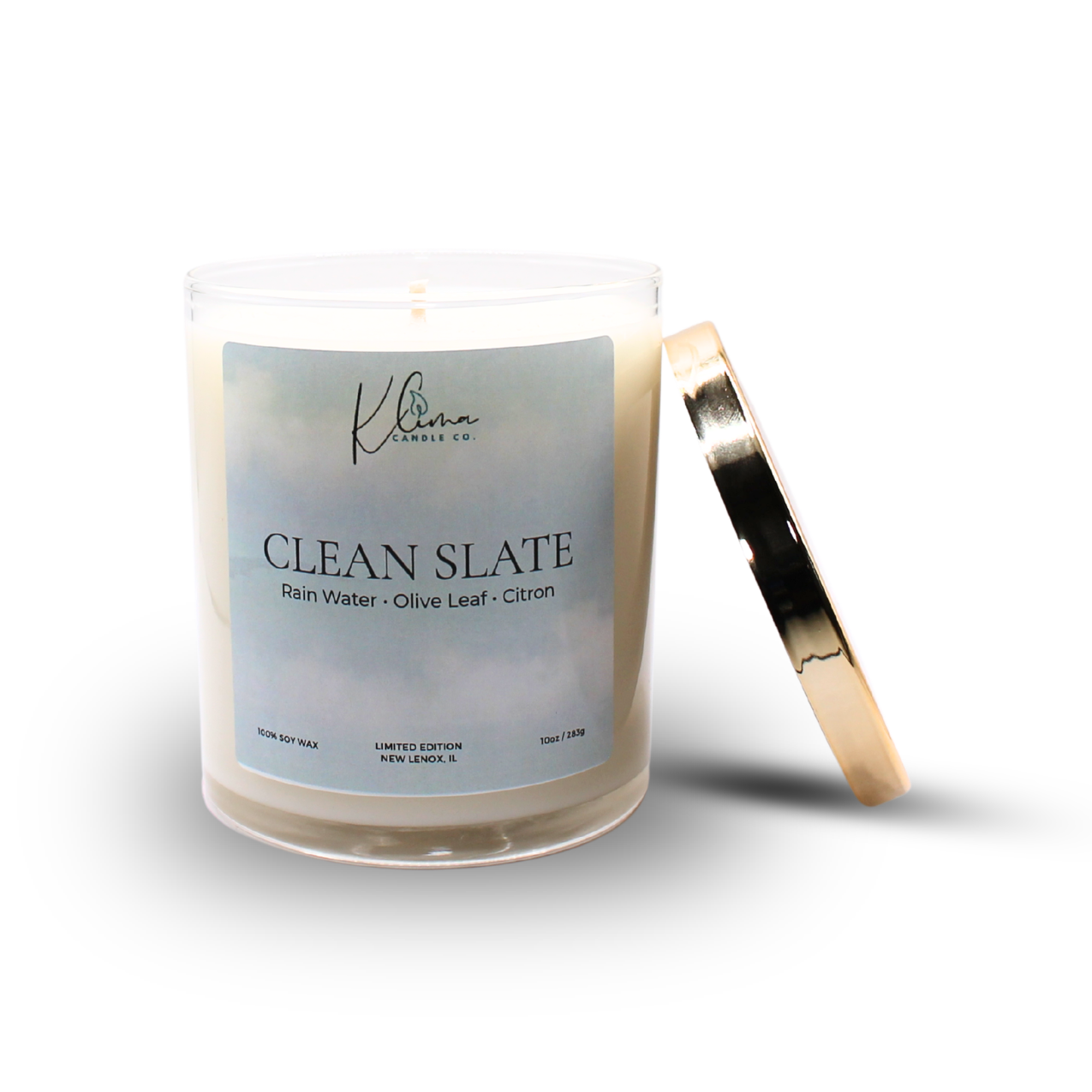Clean Slate Candle – Rain Water, Olive Leaf & Citron
