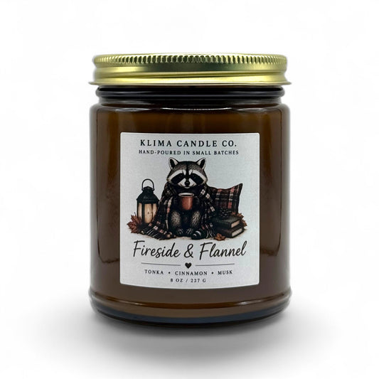 Fireside & Flannel Candle – Tonka, Cinnamon & Musk