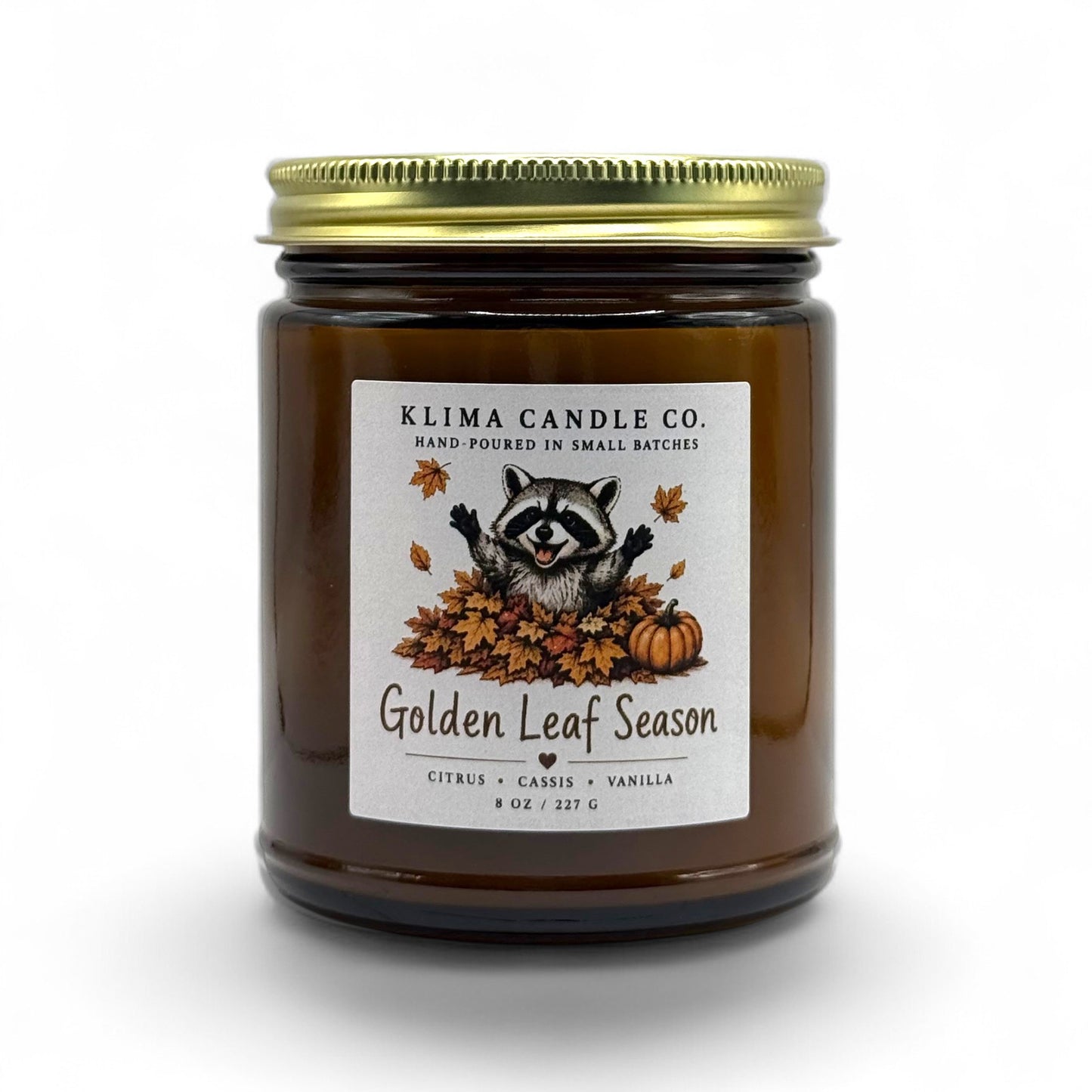 Golden Leaf Season Candle – Citrus, Cassis & Vanilla