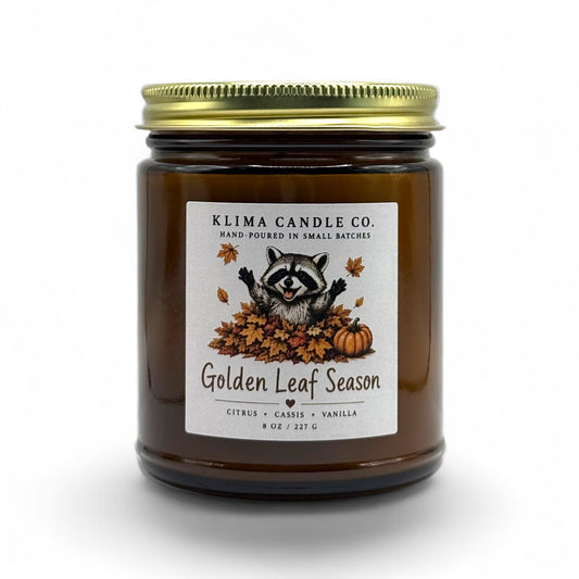 Golden Leaf Season Candle – Citrus, Cassis & Vanilla