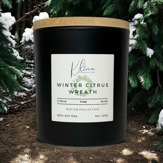 Winter Citrus Wreath Candle – Citrus, Pine & Clove
